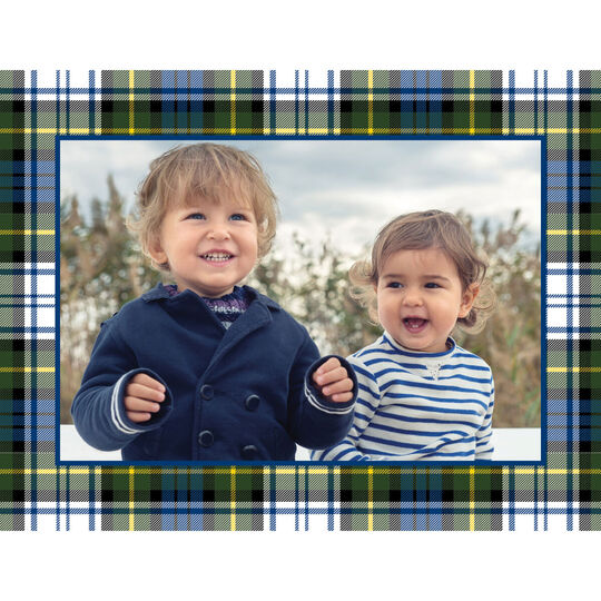 Gordon Plaid Folded Holiday Photo Cards